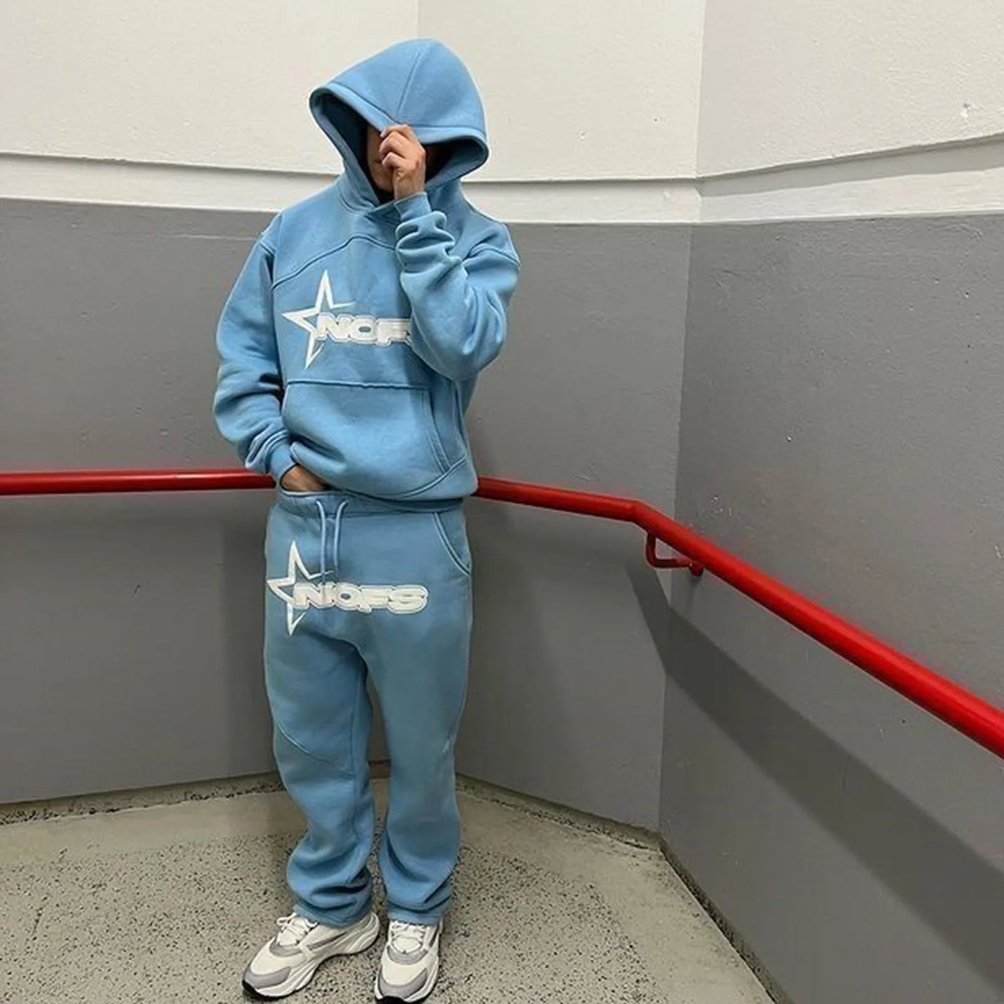 Brand Men's Hoodies And Trousers Two Piece Suit Outfit