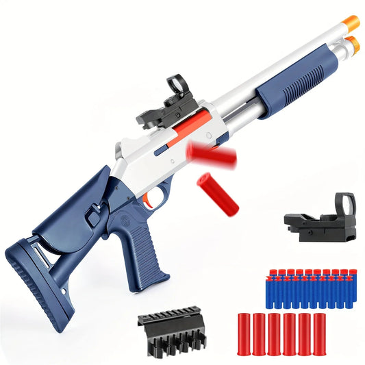 Soft Bullet Toy Gun Shotgun Shell Ejecting 30-Inch Indoor