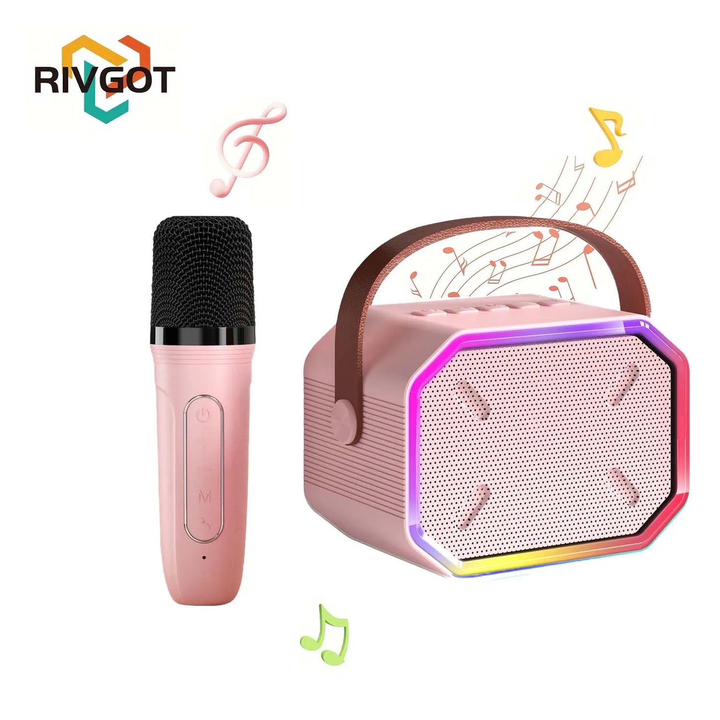 Mini Karaoke Machine for Kids Portable Bluetooth Microphone