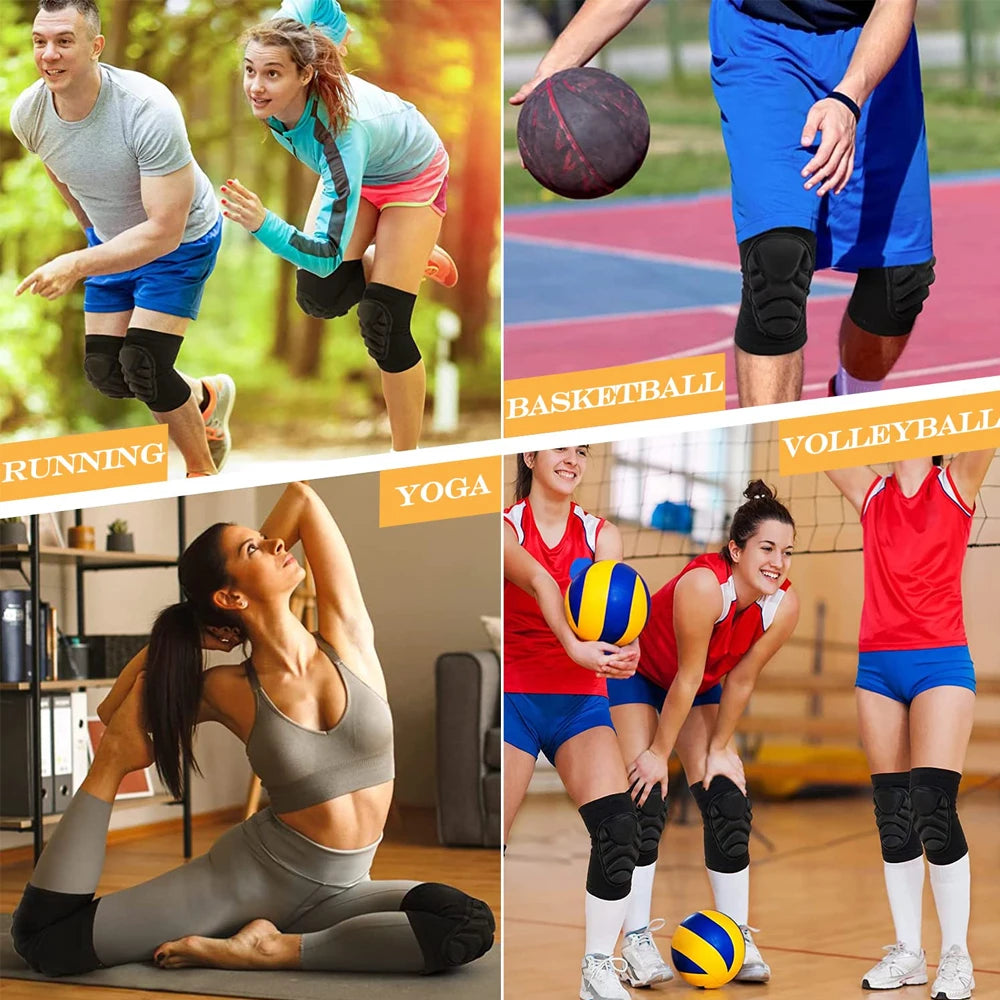 1Pair Knee and Elbow Pads,Thick Sponge Collisioned Knee and Support Sleeve pads