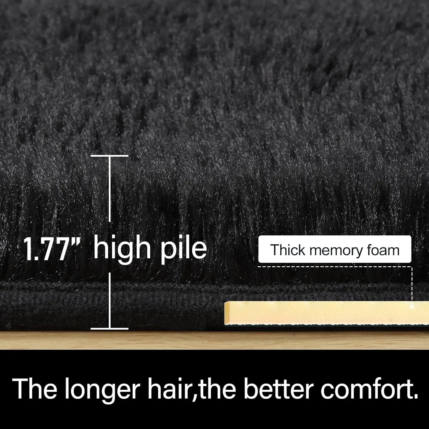 Fluffy Rugs for Bedroom Fuzzy Area Rugs Non Slip Decor