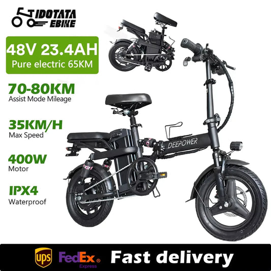 400W Ebike 35km/h 48V 30AH Removable Battery Electric Bike