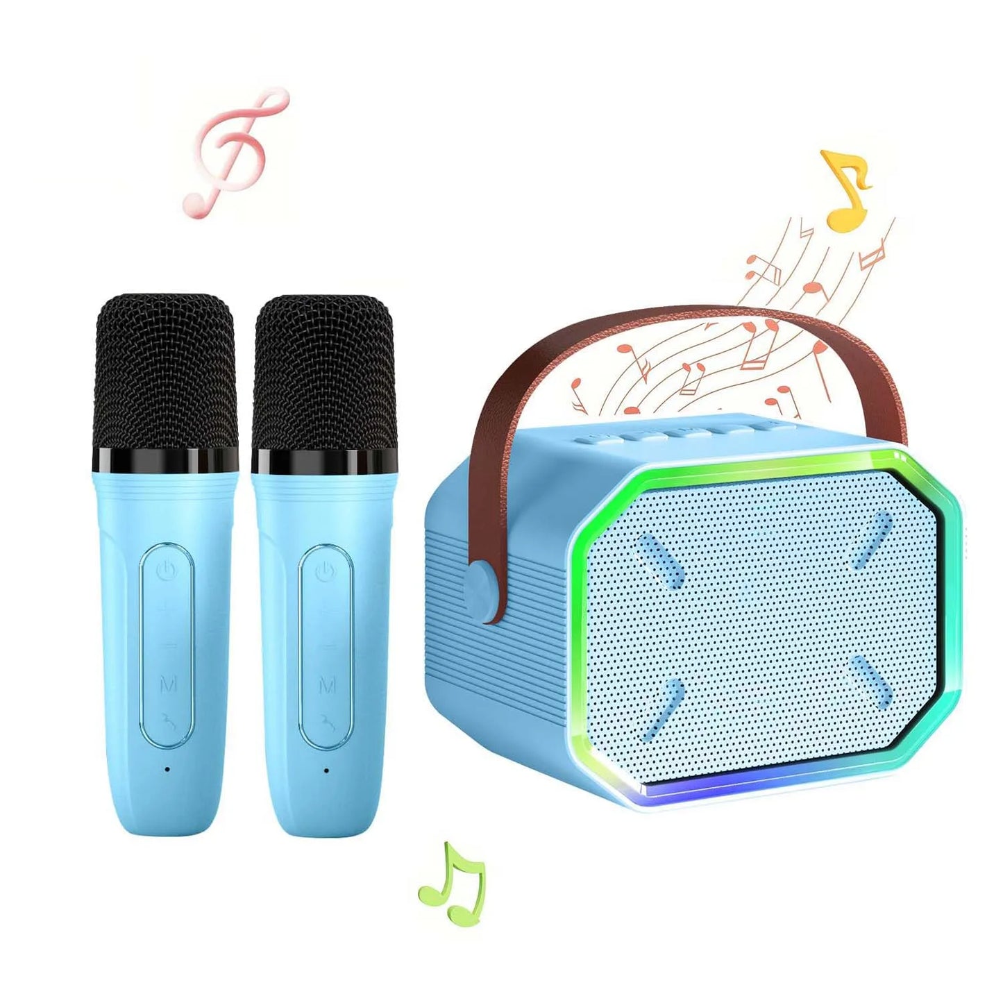 Mini Karaoke Machine for Kids Portable Bluetooth Microphone