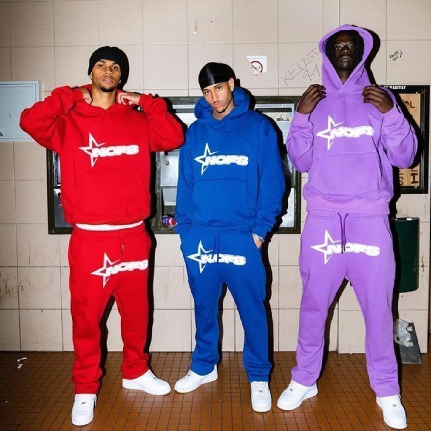 Brand Men's Hoodies And Trousers Two Piece Suit Outfit