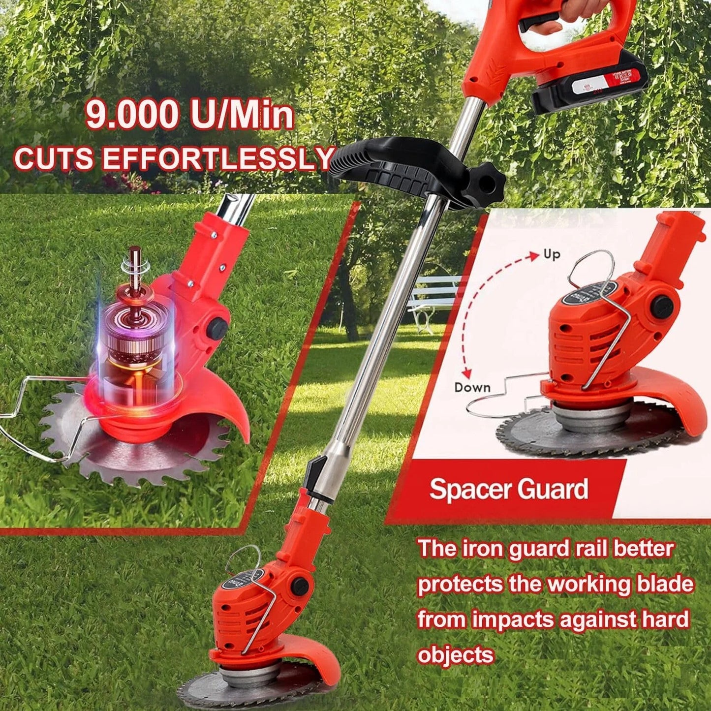 OUTIGO Cordless String Trimmer, Edger & Weed Trimmer