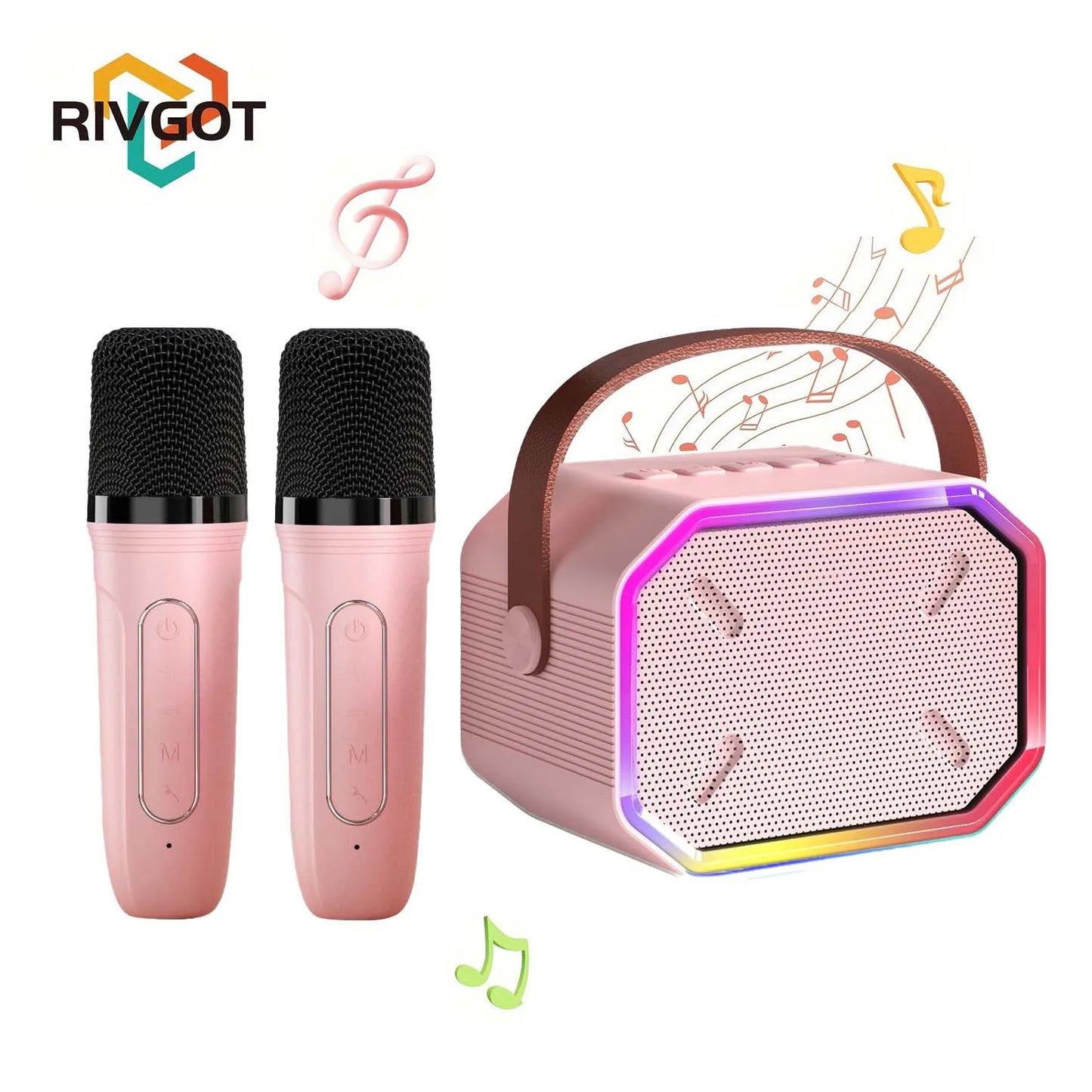 Mini Karaoke Machine for Kids Portable Bluetooth Microphone