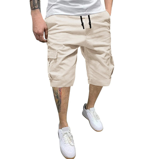 Men's Multi-Pockets Cargo Shorts Summer Fashion Solid Color
