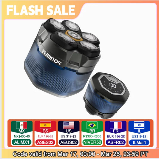 Solimpia Head Shavers for Bald Men - High-Speed 6D Razor