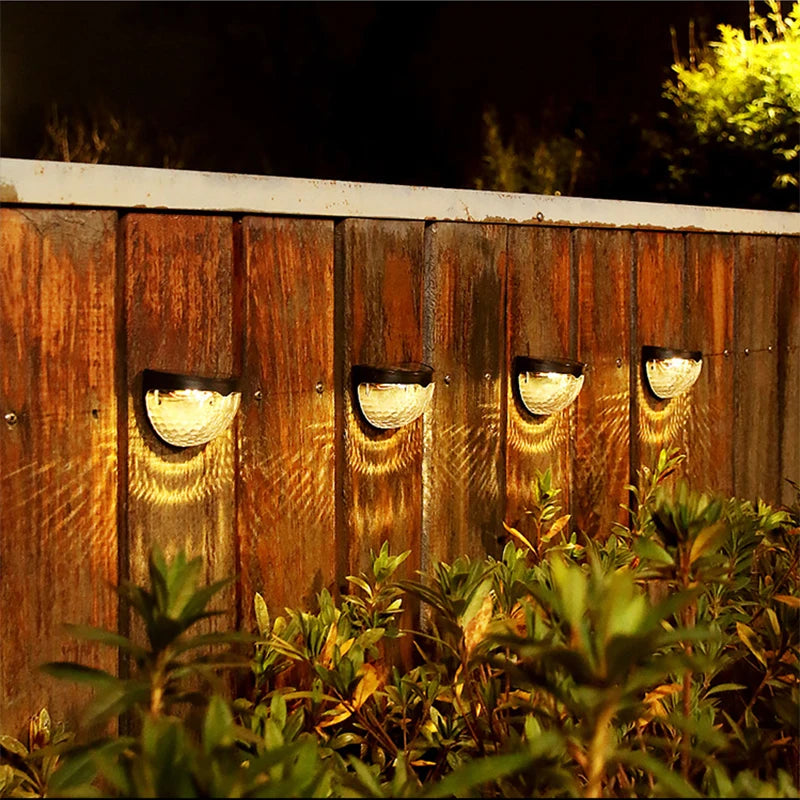 2PCS Wall Outdoor Waterproof Solar Light, for Yard, Garage, Garden, Porch, Fence, Driveway, Railing