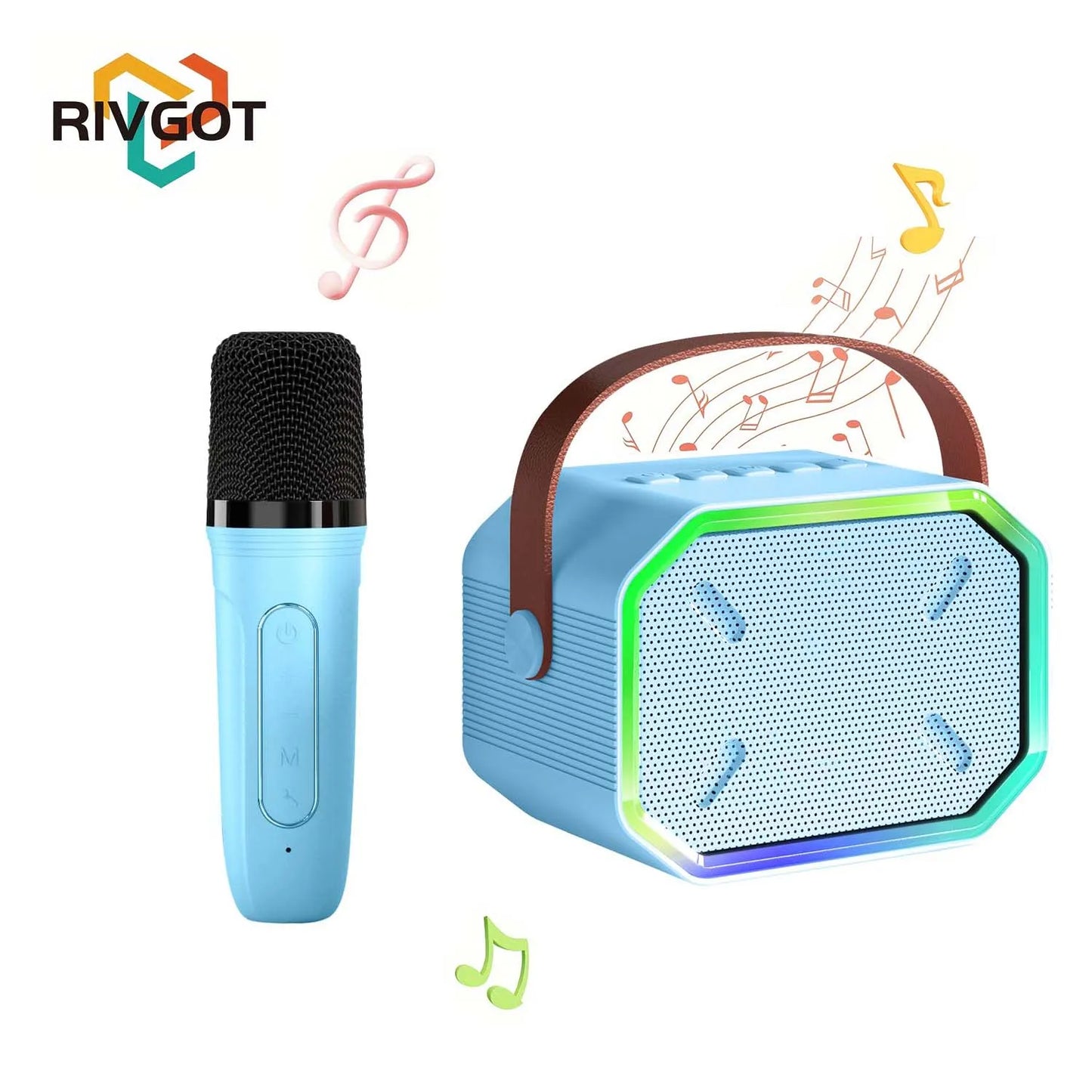 Mini Karaoke Machine for Kids Portable Bluetooth Microphone