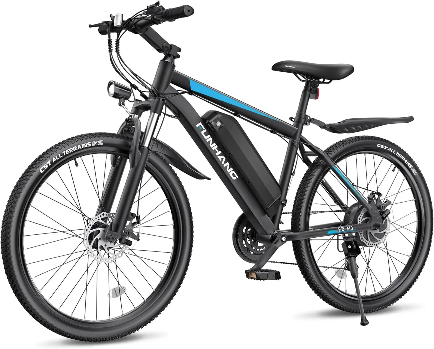Electric Bike, 26'' 1000W Peak Ebike,Up to 50 Miles 21.7MPH with 48V 374.4WH Removable Battery