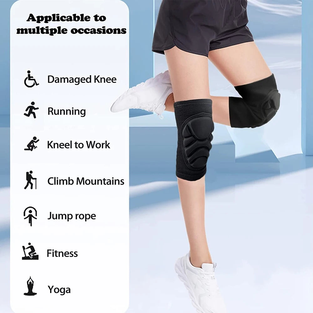 1Pair Knee and Elbow Pads,Thick Sponge Collisioned Knee and Support Sleeve pads