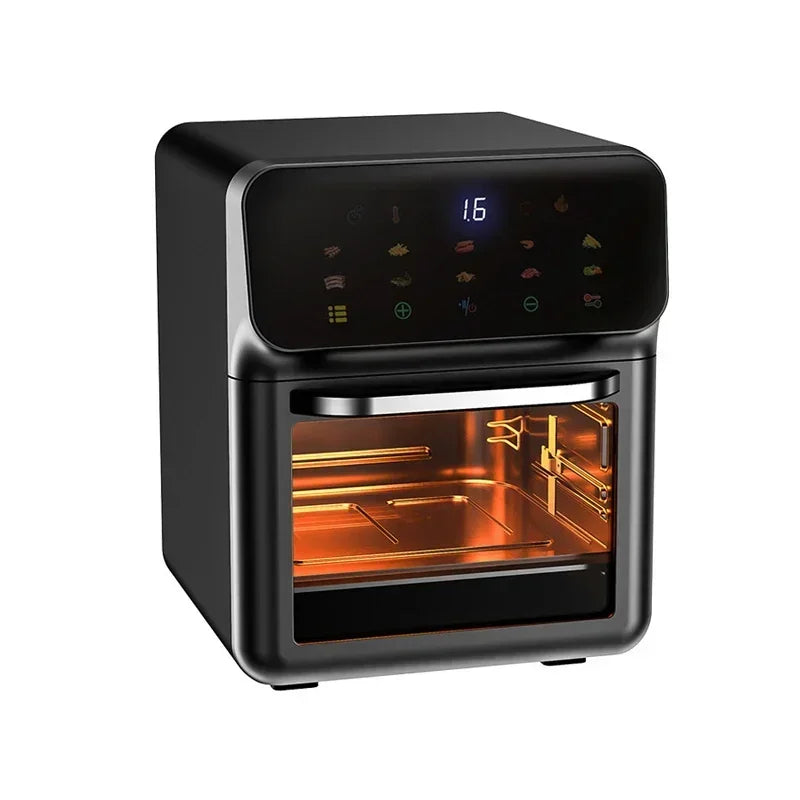 12L Electric Air Fryer Large Capacity Convection Oven Deep Fryer Without Oil Kitchen 360 Baking Viewable Window Home Appliance