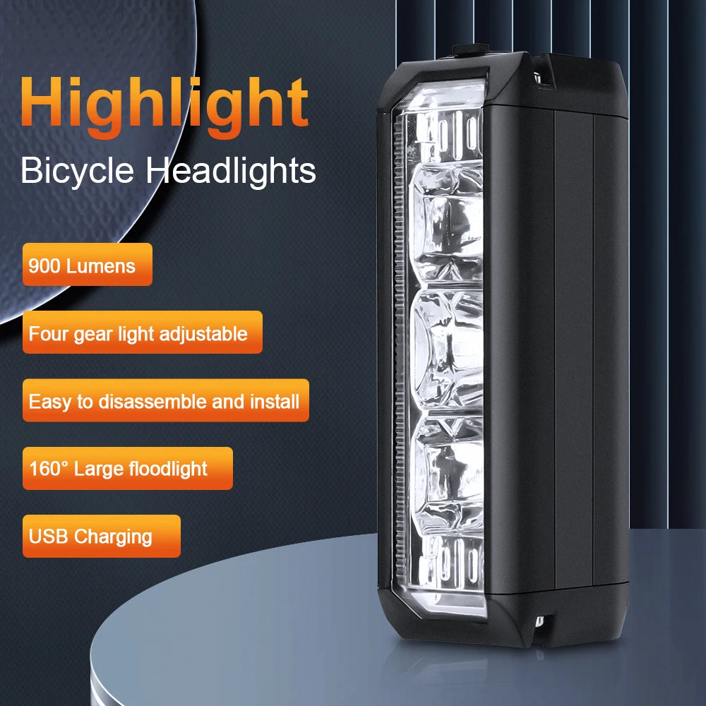 USB Rechargeable Bike Front Light for Night Riding/Cycling Safety Lamp