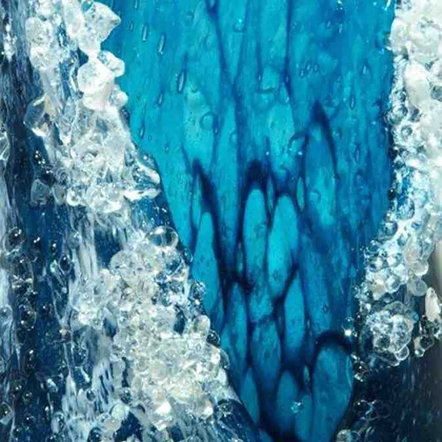 Sea Wave Vase, Wavy Resin Blue Vase For Home Decor