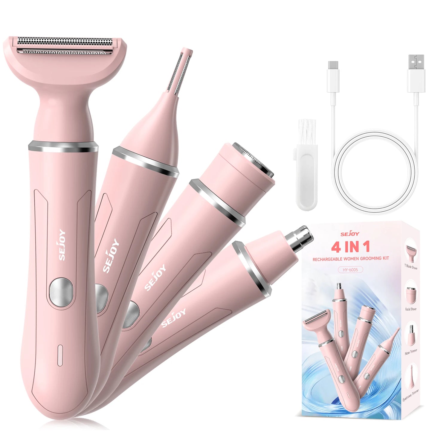Sejoy 4 In 1 Electric Lady Shaver Portable Hair Removal