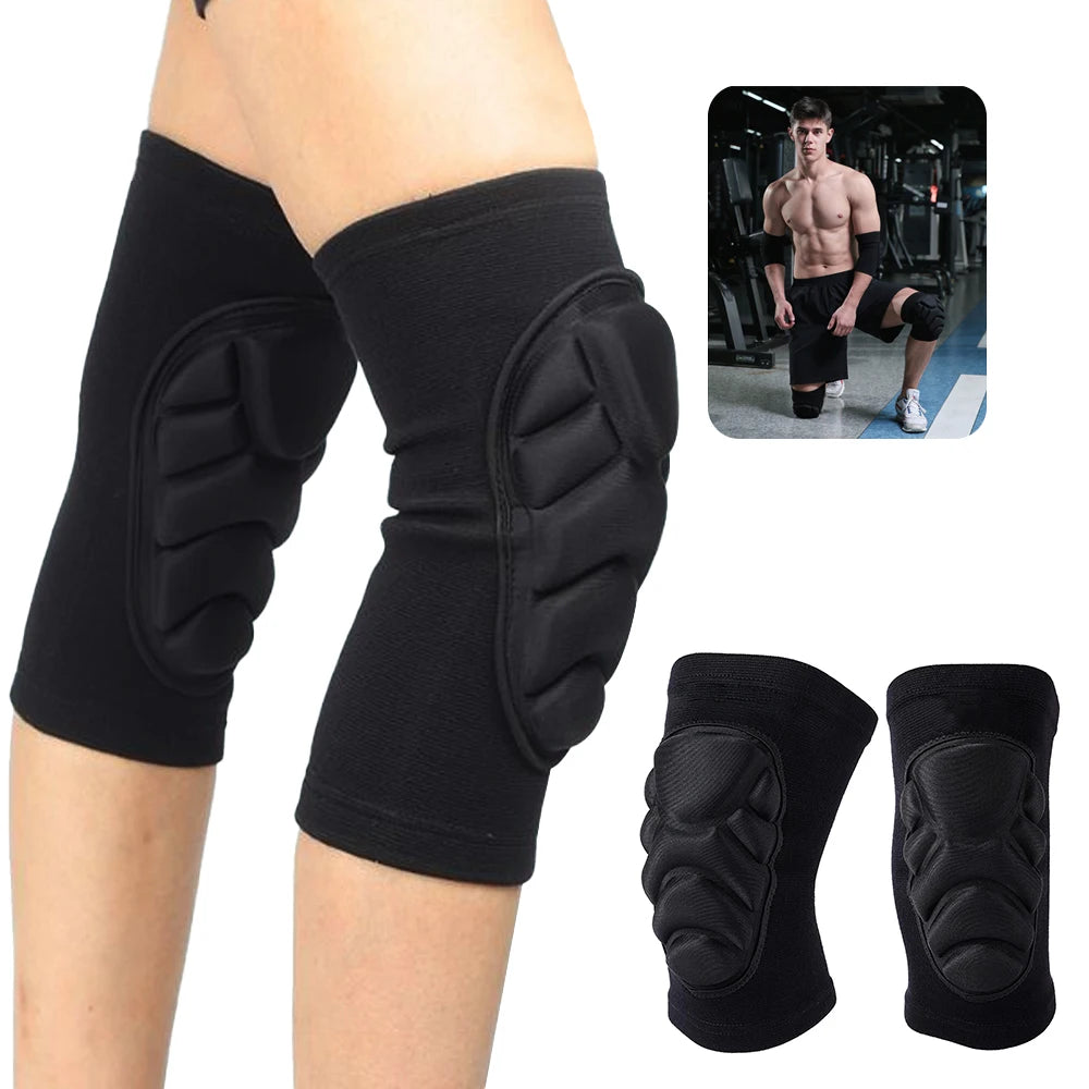 1Pair Knee and Elbow Pads,Thick Sponge Collisioned Knee and Support Sleeve pads