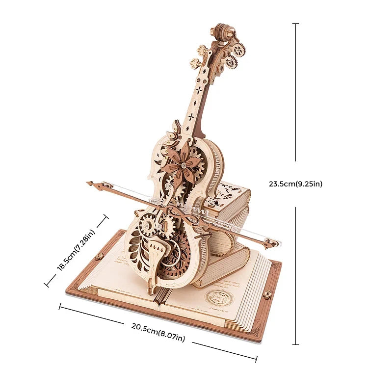 Robotime ROKR 3D Wooden Puzzle Magic Cello Music Box