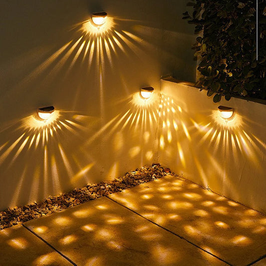 2PCS Wall Outdoor Waterproof Solar Light, for Yard, Garage, Garden, Porch, Fence, Driveway, Railing
