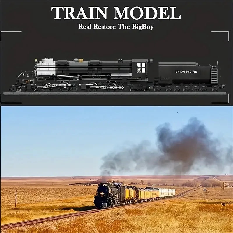 Creative In Stock The Bigboy Steam Locomotive Train 1608pcs