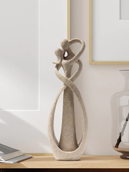 Nordic Style Creative Home Decor Embracing Couple Sculpture