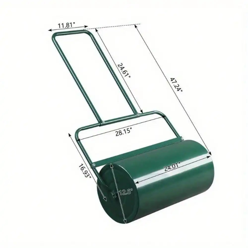 47in Lawn Roller Cylindrical Garden Lawn Rollers Tow Behind Water Filled Steel