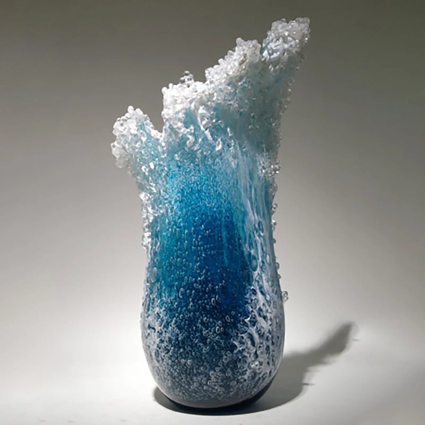 Sea Wave Vase, Wavy Resin Blue Vase For Home Decor