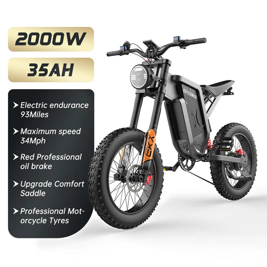 EKX X21 Adults Electric Bike 2000W 48V 35AH 55km/h Mountain Ebike