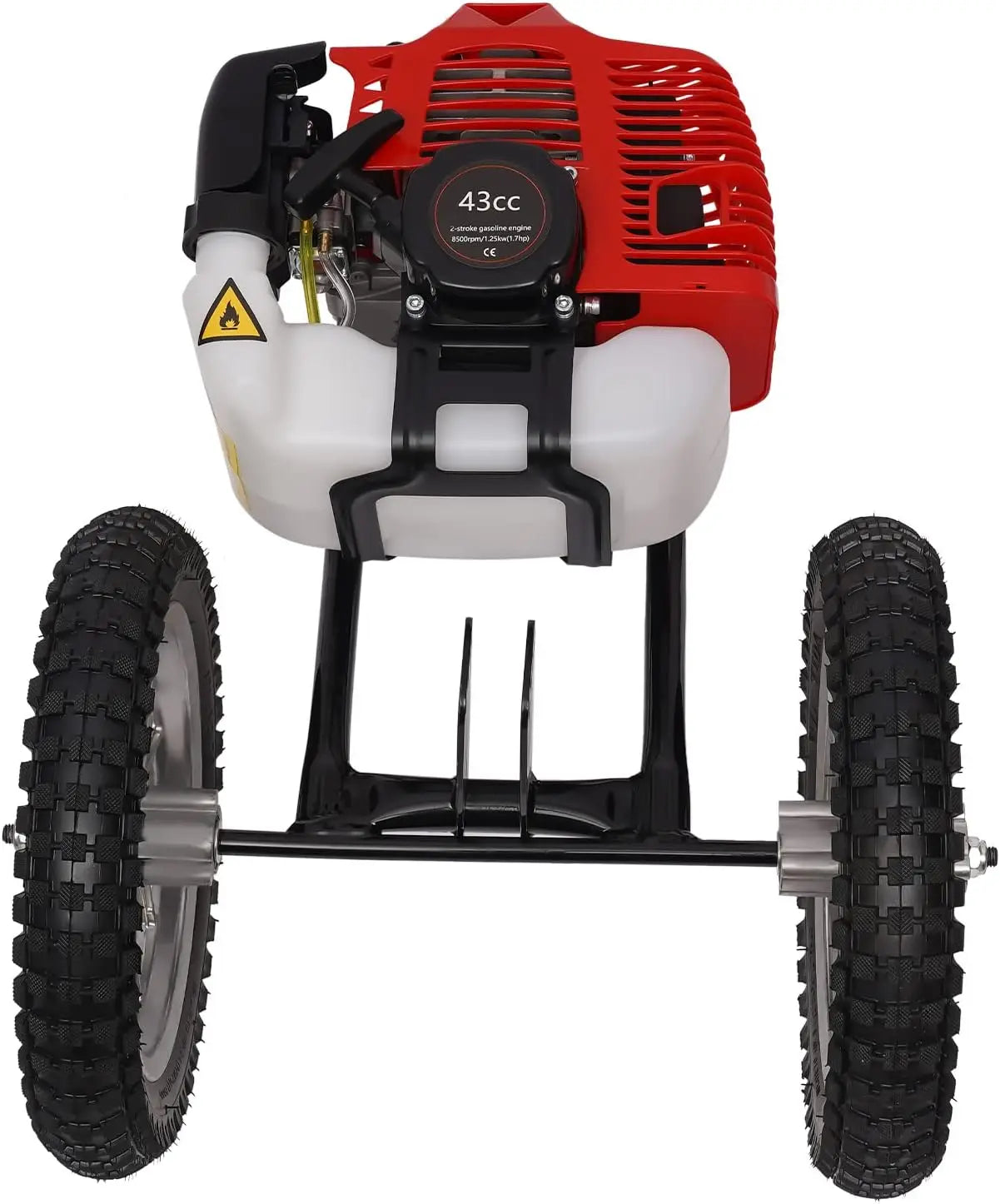 Gas Power Broom Sweeper, Gasoline Walk Behind Snow Lawn Sweeper Brush Broom Sweeping