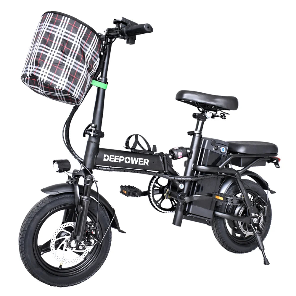 Electric Bike for Adults, 20 mph Folding Ebike, 14" Adults Electric Bicycles,3 Levels 2