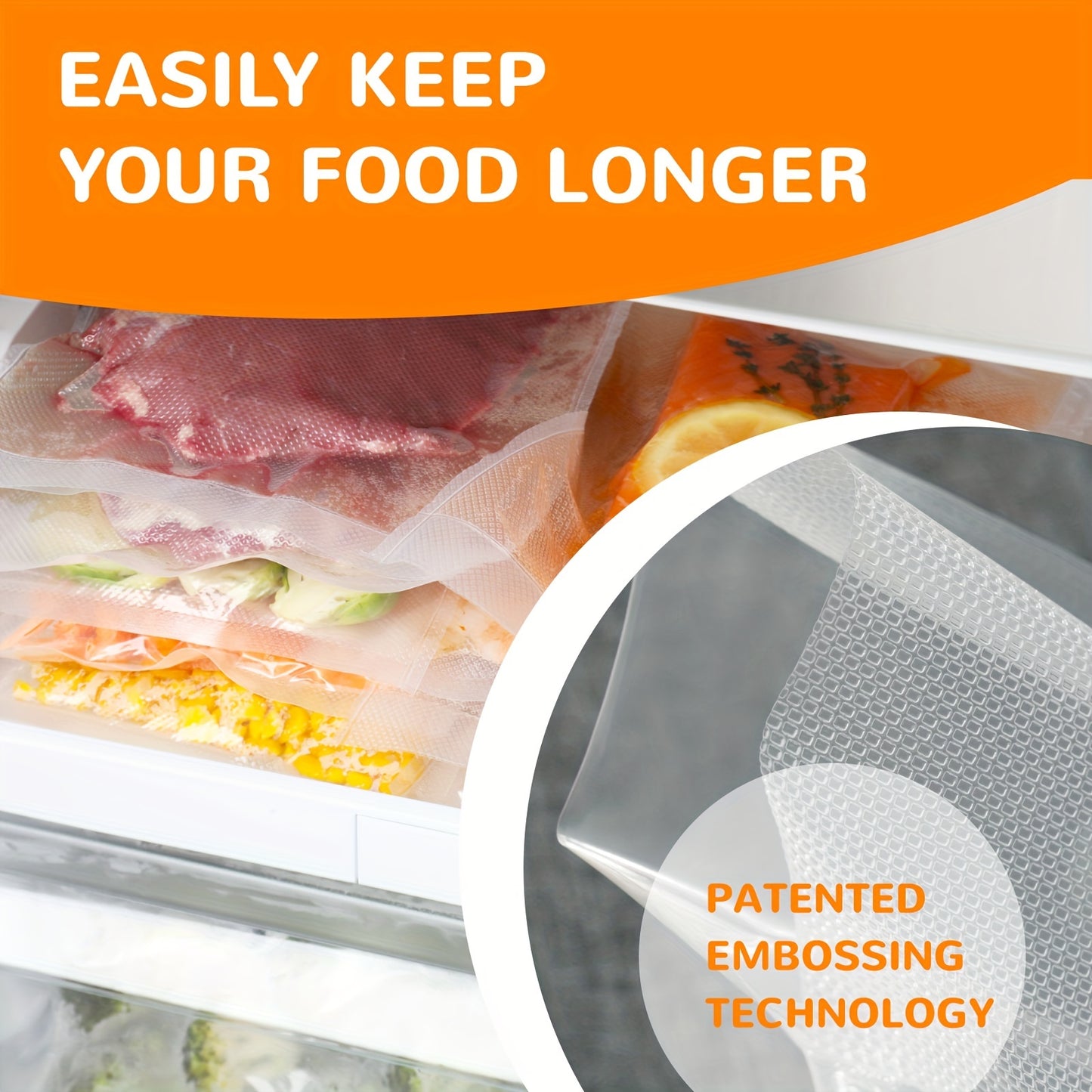 250pcs Combination Food Saver Vacuum Sealer Bags BPA-Free
