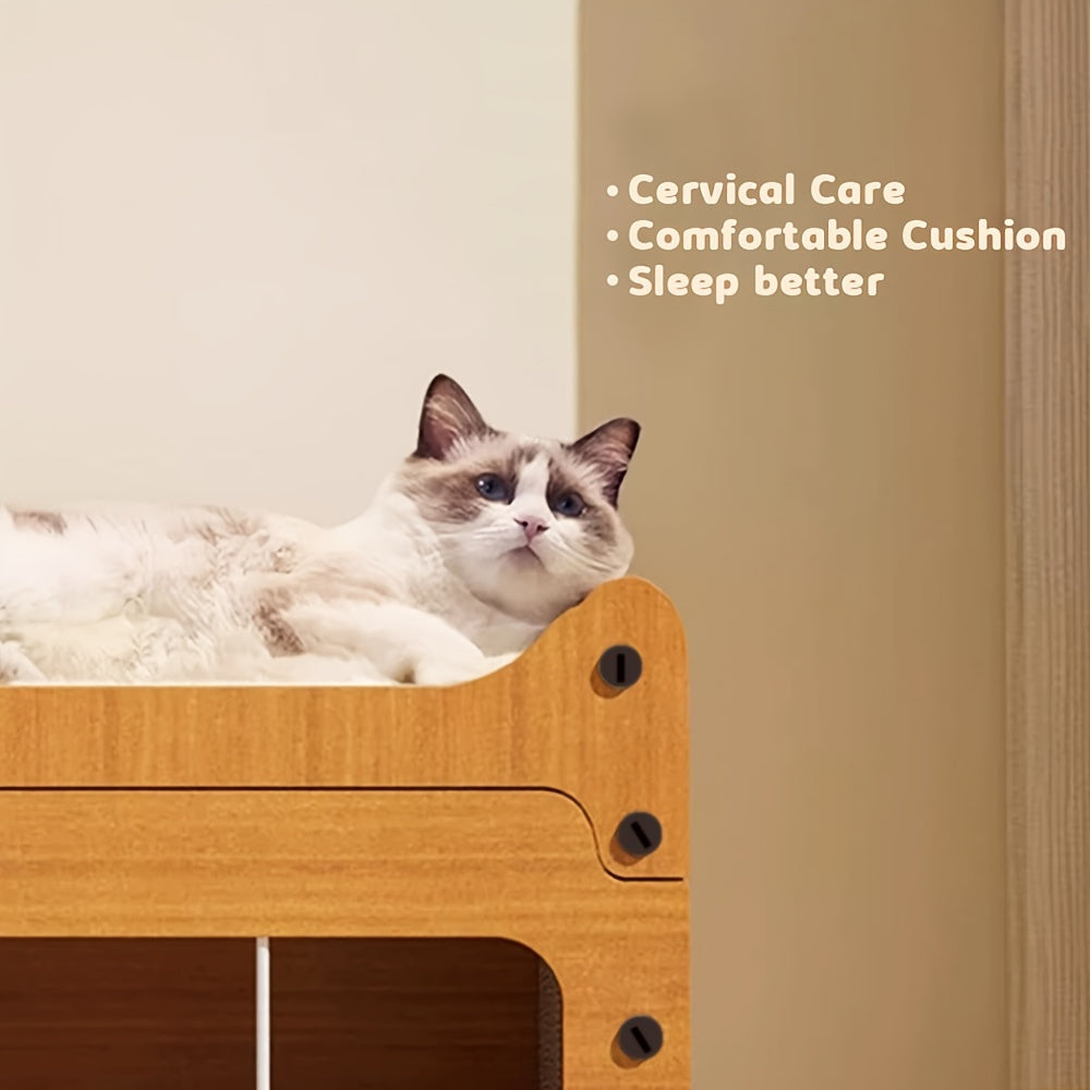 Spacious Wooden Cat Condo Multi-Feature Indoor Outdoor House