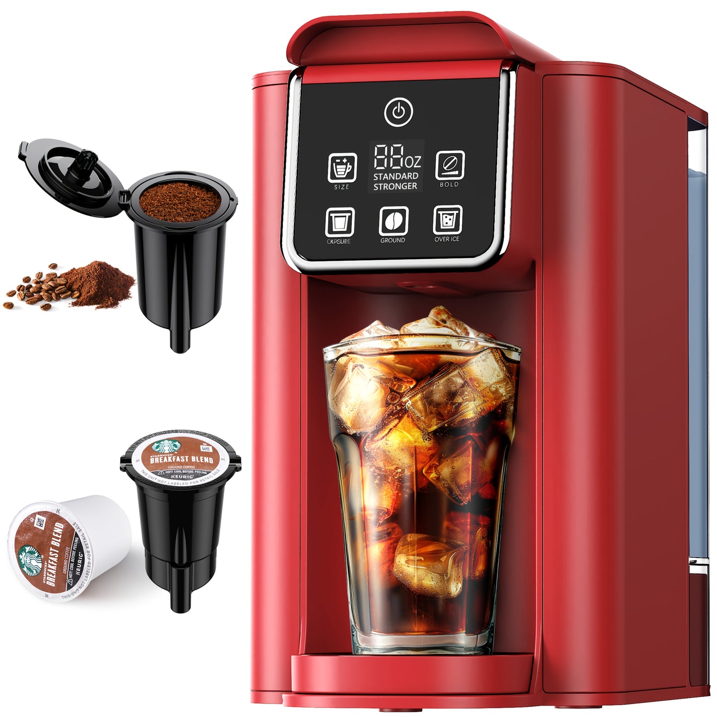KIDISLE Bold Single Serve Coffee Maker with Touch Screen