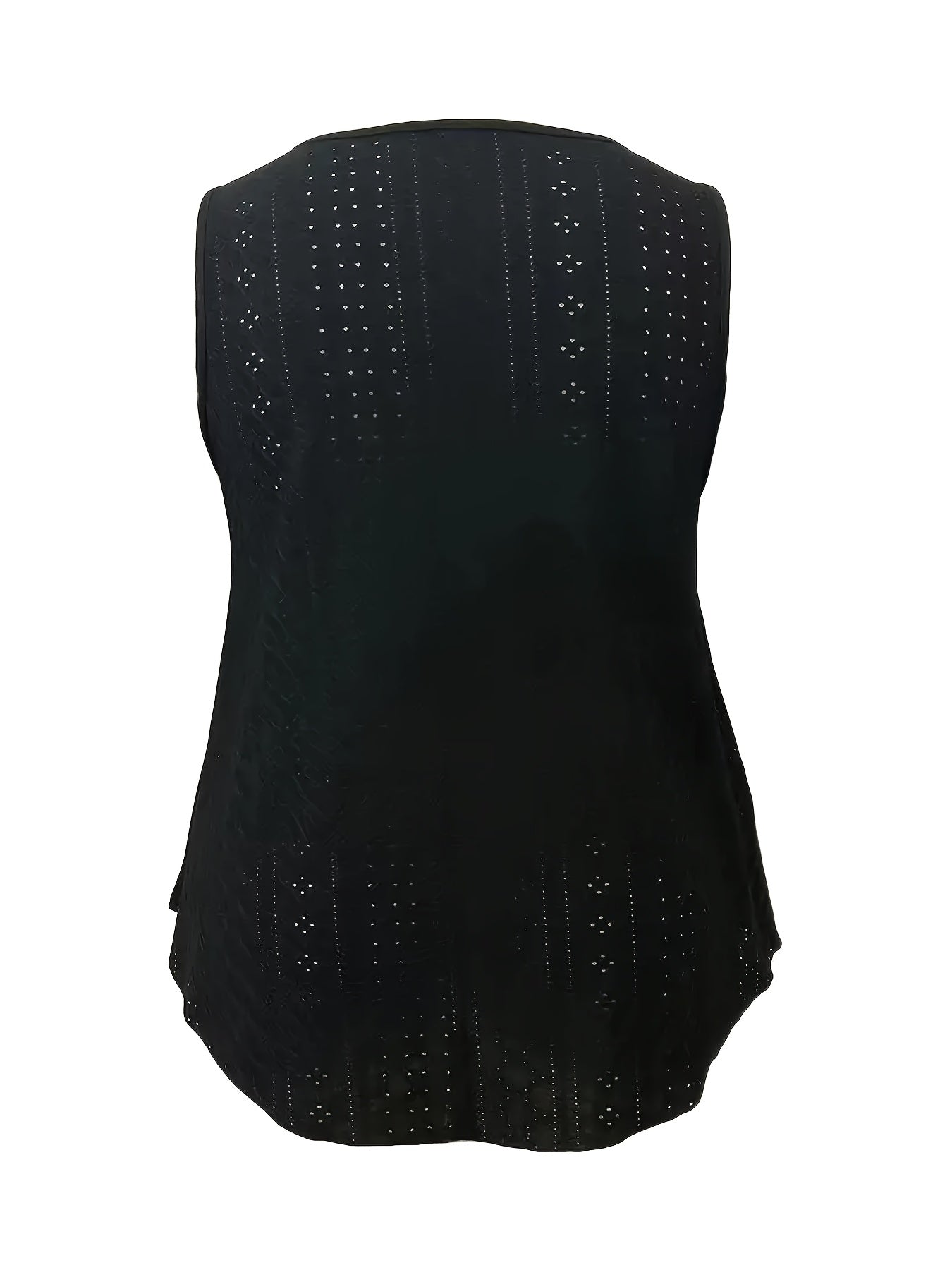 Women'S Solid Color Perforated Hollow Vest Casual Top