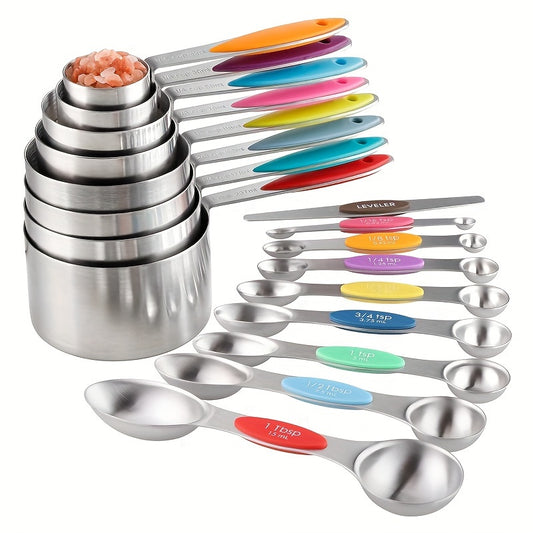 Colorful Measuring Cups Set 8/17pcs Stainless Steel Baking Tools