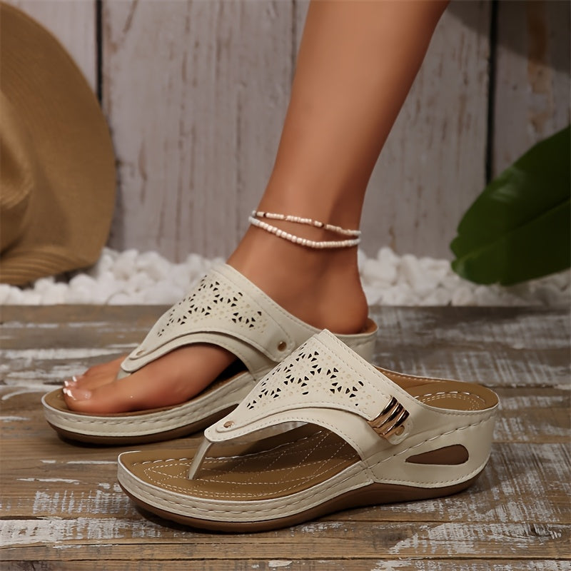 Retro Minimalist Women's Flip Flops Soft Lightweight Sandals