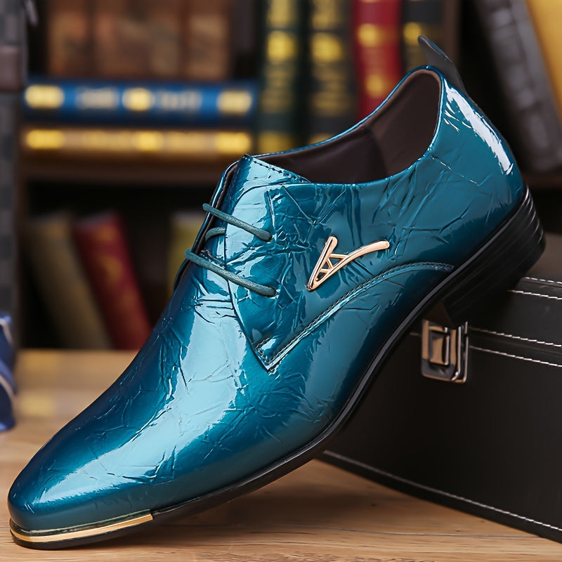 Stylish Men's Business Pointed Lace-up Non-slip Formal Shoes