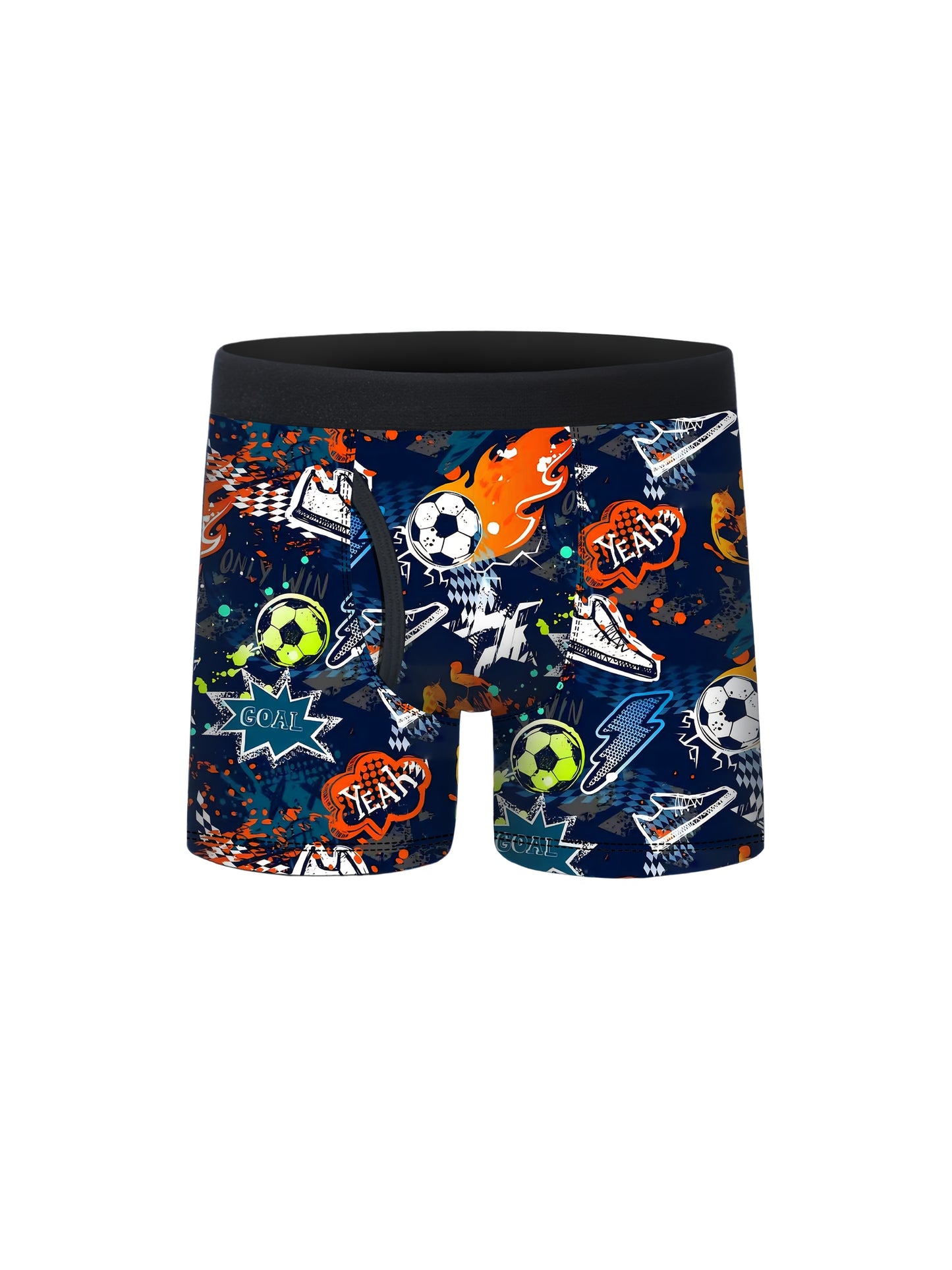 5pcs Boys' Sports Boxer Briefs Quick-Dry Breathable Fabric