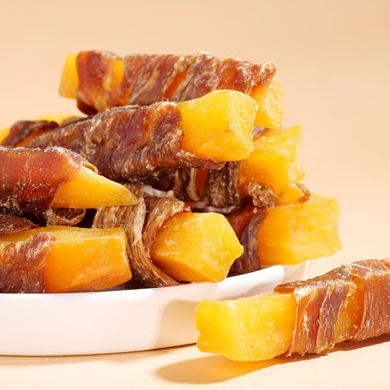 Sweet Potato and Chicken Wrapped Fries Dog Treats Balanced Nutrition for All Breeds and Sizes Dental Health Skinless Ingredient Dog Food