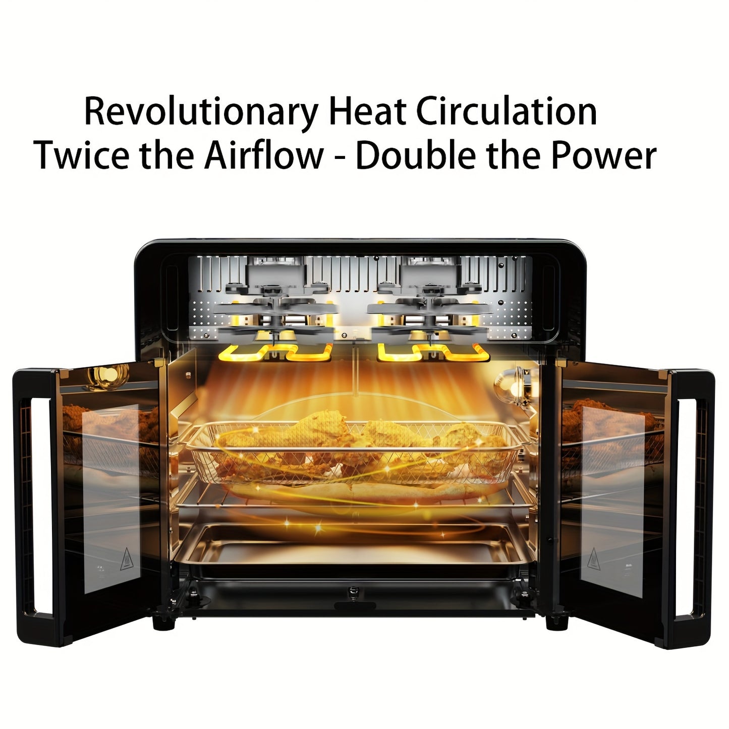 PwZzk 25.4QT Dual Zone Air Fryer Toaster Oven Combo