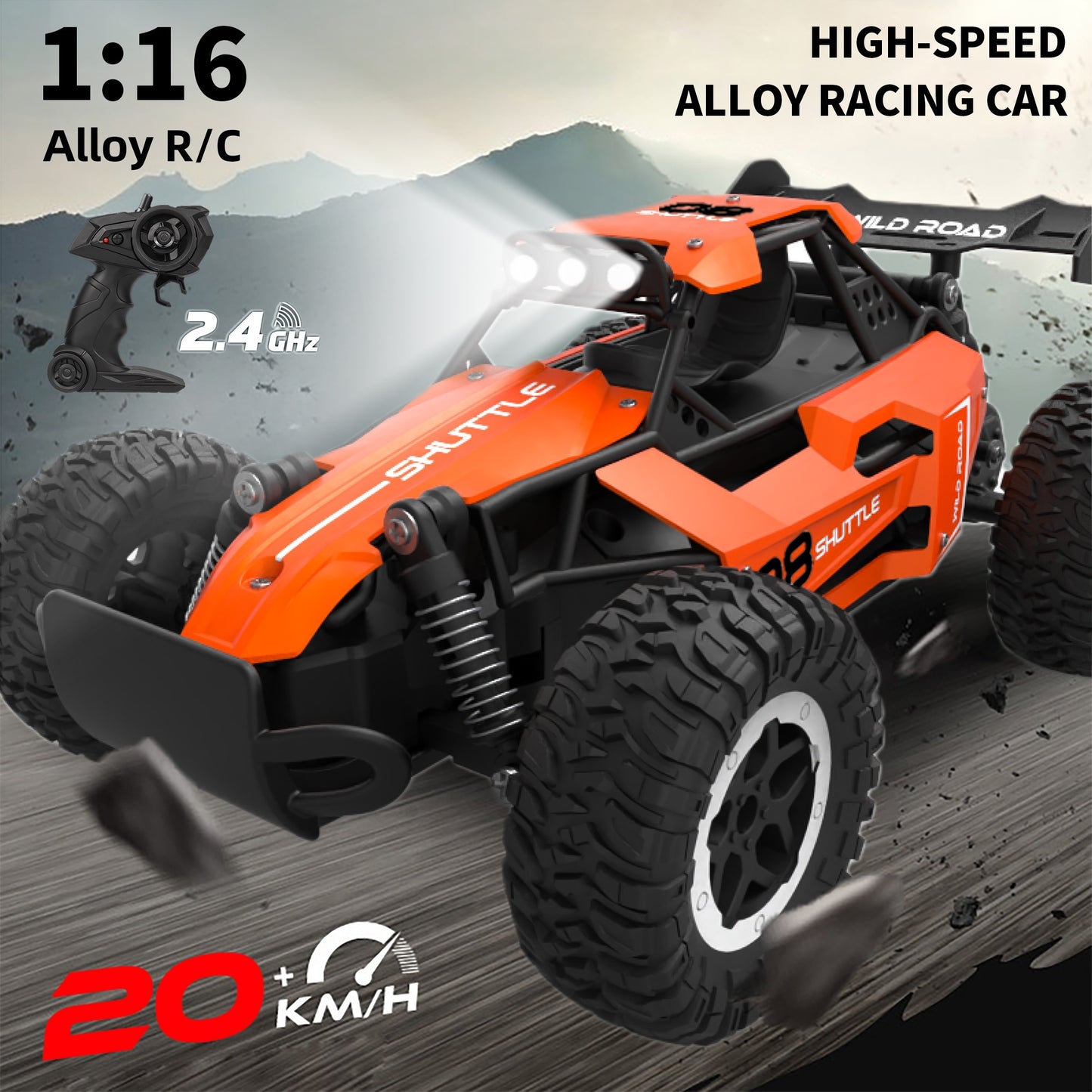 Remote Control Off-Road Toy Car 1:16 Scale All-Terrain Fun