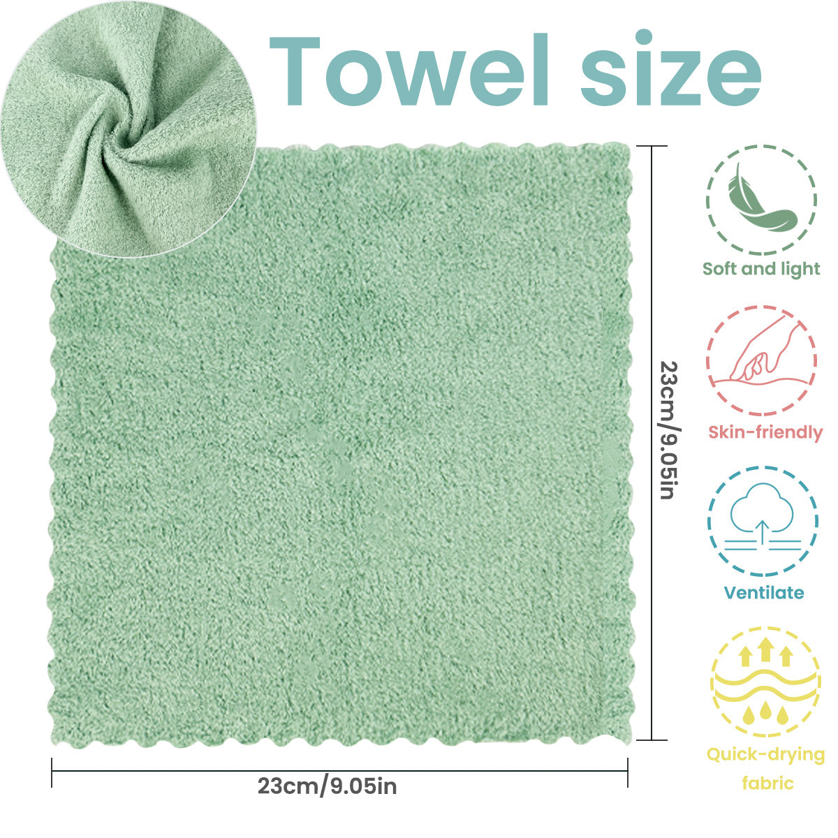 20Pcs Soft & Absorbent Solid Color Washcloths for Bathroom Essentials