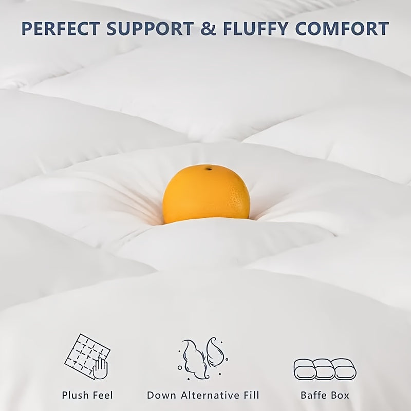 Extra Thick Fitted Mattress Topper Cooling Pad Cover