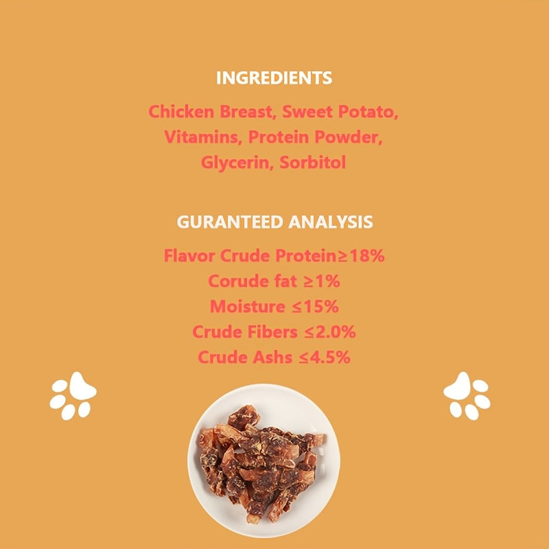 Sweet Potato and Chicken Wrapped Fries Dog Treats Balanced Nutrition for All Breeds and Sizes Dental Health Skinless Ingredient Dog Food