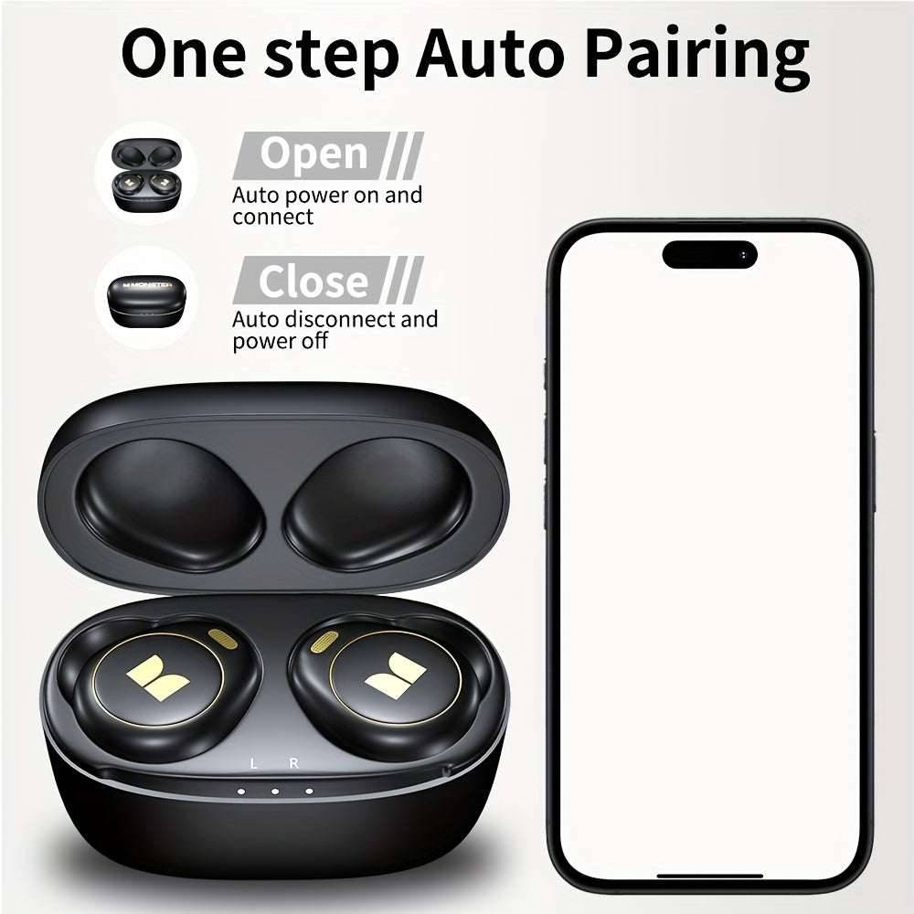Noise Cancellation Monster Wireless Earbuds with Touch Control