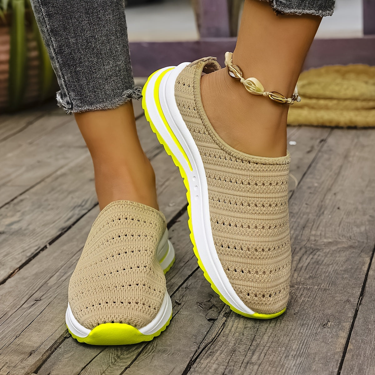 Women'S Casual Slip-On Sneakers - Comfortable Wide Fit Shoes