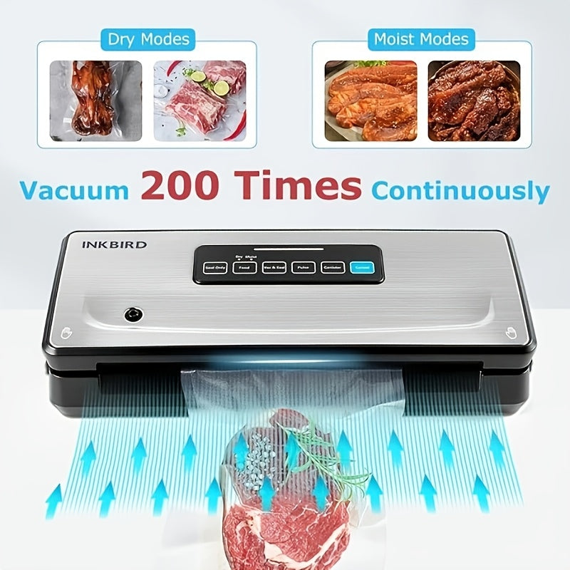 1pc Food Vacuum Sealer Machine 10-In-1 With Bag Storage