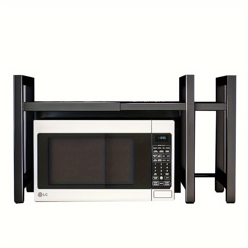 Extendable Microwave Oven Rack Adjustable Kitchen Shelf