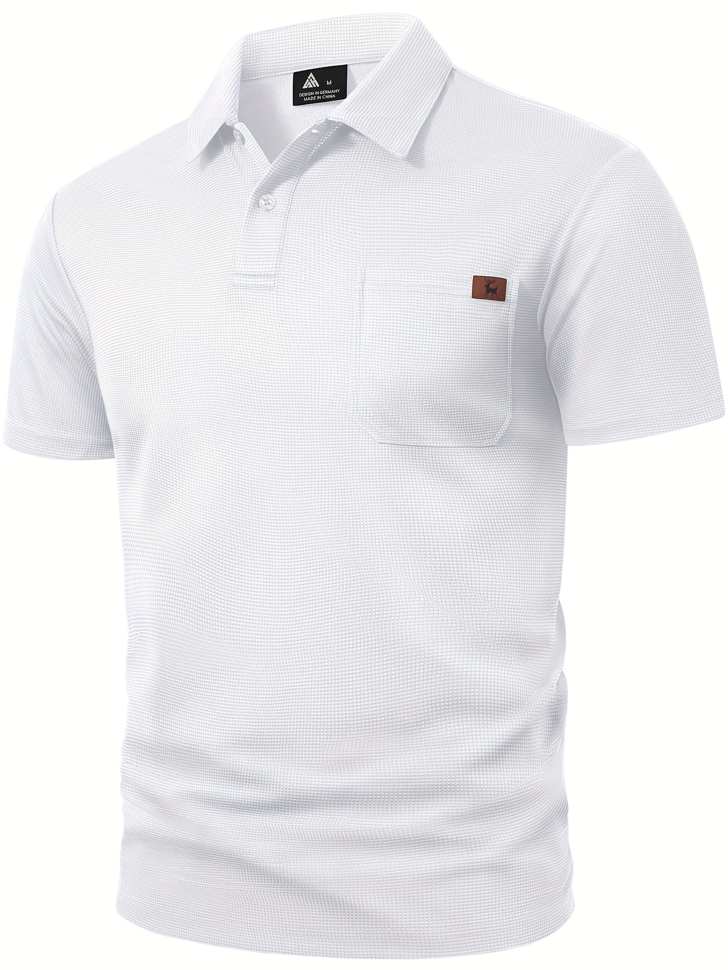 Men'S Casual Polo Shirt - Breathable Mesh Design, Short Sleeve