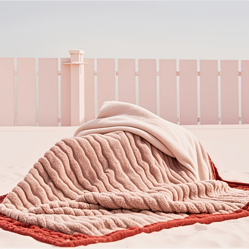 Thick Reversible Sherpa Blanket, Warm Soft Fleece Throw